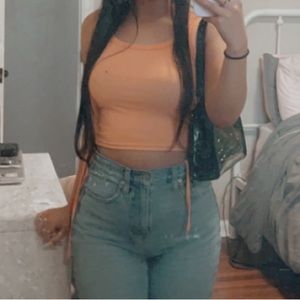 peach crop top 🍑